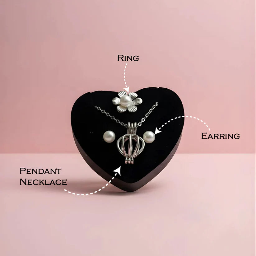 Lucky Wish Pearl set for Women, Evil eye protected  – Harvest Your Own Pearl | Memorable Gift for Special Occasions | Unique Gift for Loved Ones