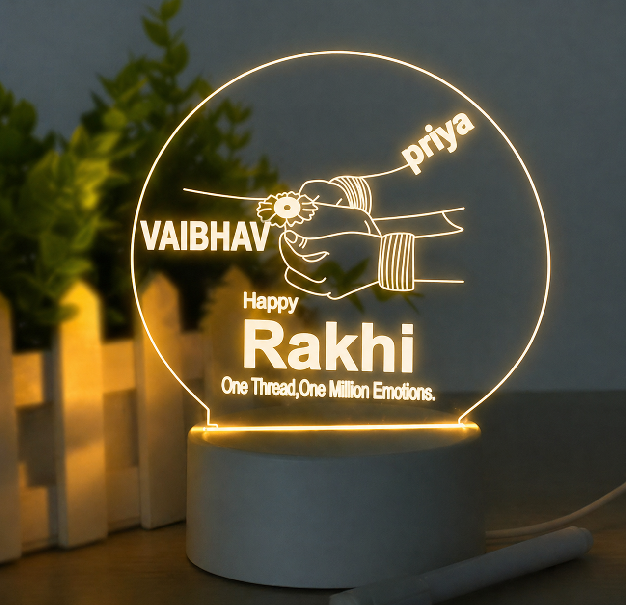 Personalized Acrylic LED Message Lamp – Write, Wipe & Reuse Night Light
